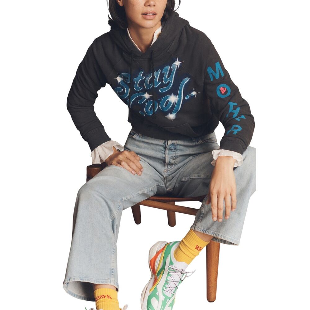 Mother Graphic Black The Square Hoodie Size XS